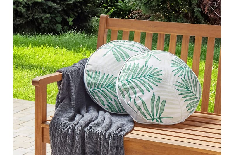 Laramie Utomhuskudde 40 cm Rund - Beige/Grön - Textilier & mattor - Kuddar & plädar - Utomhuskudde