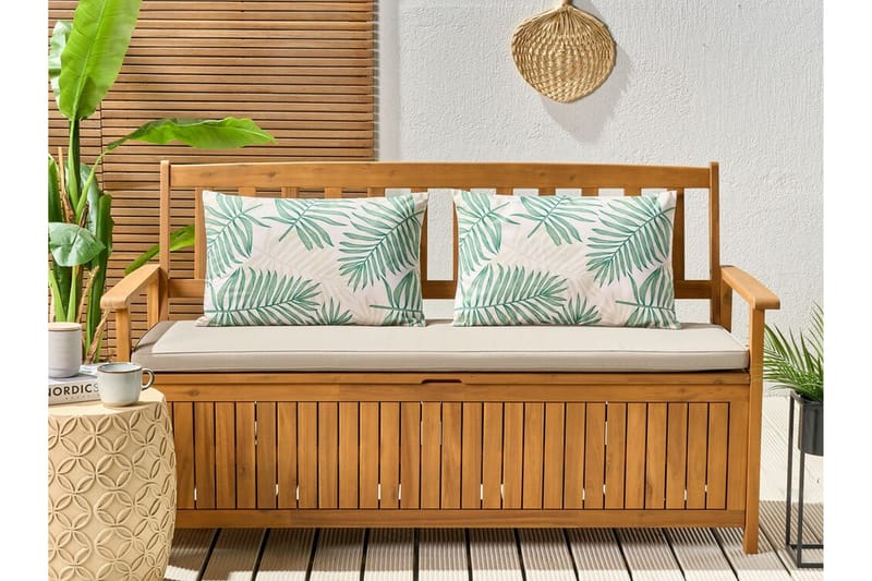 LARAMIE Utomhuskudde 42x60 cm Beige/Grön - Textilier & mattor - Kuddar & plädar - Utomhuskudde