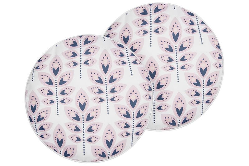 LATIANO Utomhuskudde 40 cm Rund Beige/Rosa - Textilier & mattor - Kuddar & plädar - Utomhuskudde