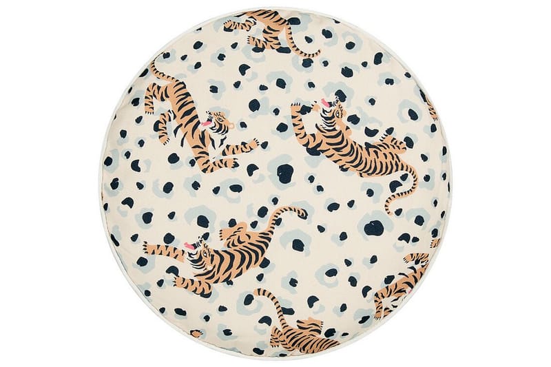 MATINO Utomhuskudde 40 cm Rund Beige/Blå/Brun - Textilier & mattor - Kuddar & plädar - Utomhuskudde