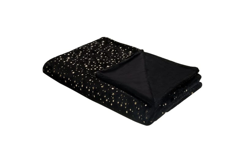 Pläd Alazeya Svart/guld, 130x180 cm, Svart/guld, 130x180 cm