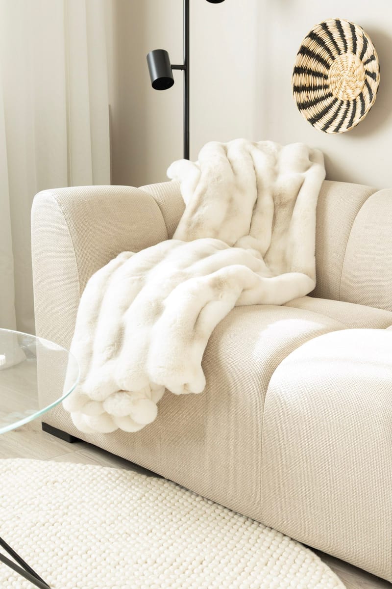 Pläd Åre 130x170 cm - Beige - Textilier & mattor - Kuddar & plädar - Filtar & plädar
