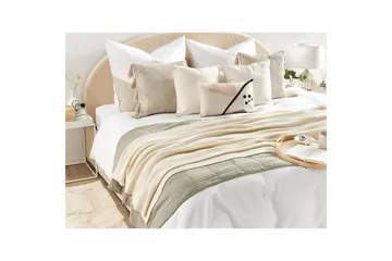 Pläd Asaka Beige - Beige - Textilier & mattor - Kuddar & plädar - Filtar & plädar