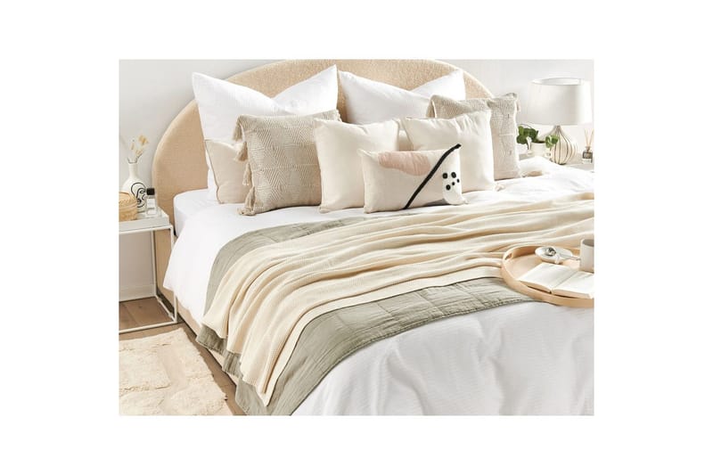 Pläd Asaka Beige - Beige - Textilier & mattor - Kuddar & plädar - Filtar & plädar