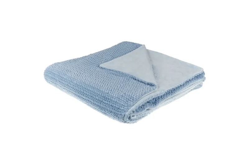 Pläd Bjas Blå, 200x220 cm, Blå, 200x220 cm