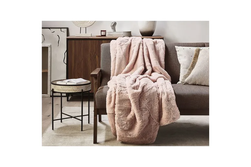 Pläd Chaab Rosa, 150x200 cm - Rosa, 150x200 cm - Textilier & mattor - Kuddar & plädar - Filtar & plädar