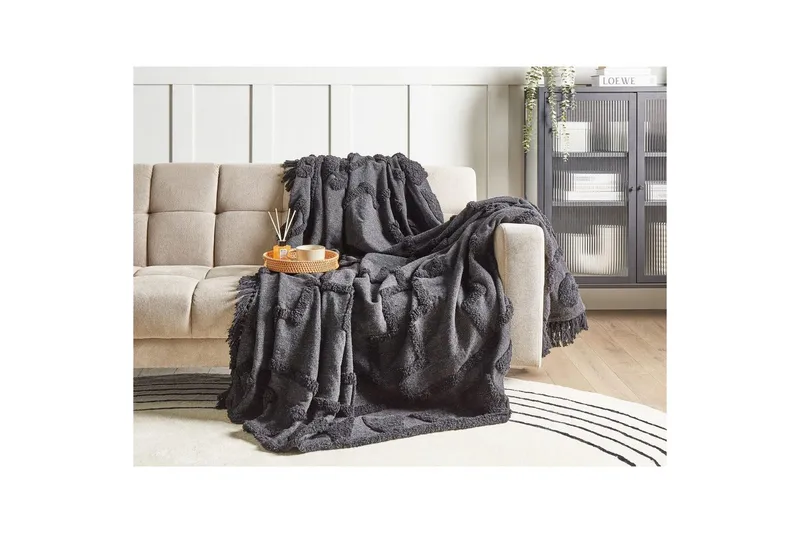 Pläd Chack Grå/svart, 220x240 cm - Grå/svart, 220x240 cm - Textilier & mattor - Kuddar & plädar - Filtar & plädar