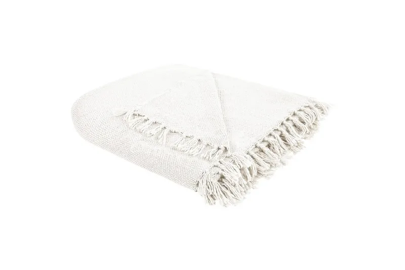 Pläd Chaohani Vit, 150x200 cm - Vit, 150x200 cm - Textilier & mattor - Kuddar & plädar - Filtar & plädar
