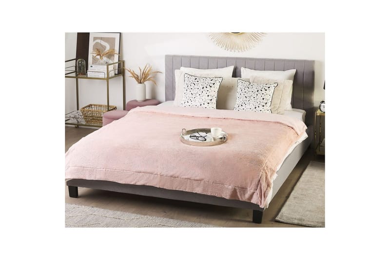 Pläd Gelik Rosa - Rosa - Textilier & mattor - Kuddar & plädar - Filtar & plädar