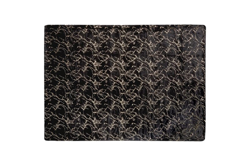 Pläd Godavari Svart/guld, 130x180 cm - Svart/guld, 130x180 cm - Textilier & mattor - Kuddar & plädar - Filtar & plädar