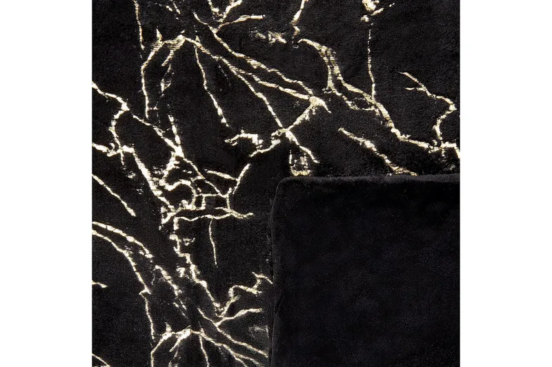 Pläd Godavari Svart/guld, 150x200 cm - Svart/guld, 150x200 cm - Textilier & mattor - Kuddar & plädar - Filtar & plädar