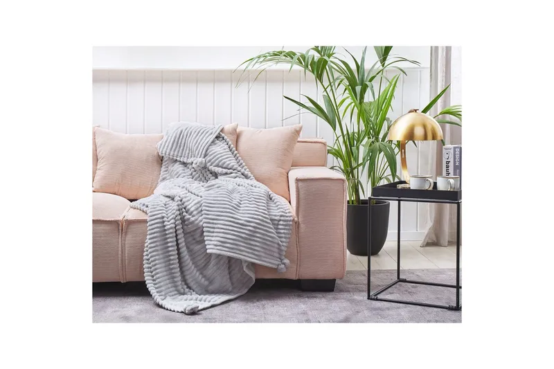 Pläd Kaweri Ljusgrå - Ljusgrå - Textilier & mattor - Kuddar & plädar - Filtar & plädar