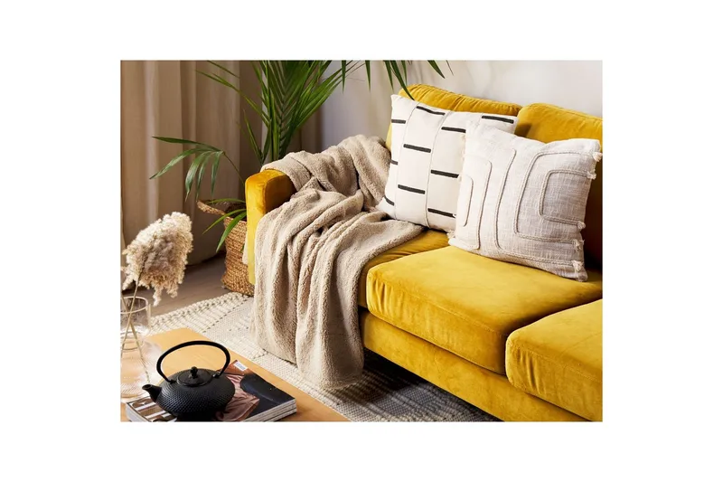 Pläd Mirge Beige - Beige - Textilier & mattor - Kuddar & plädar - Filtar & plädar