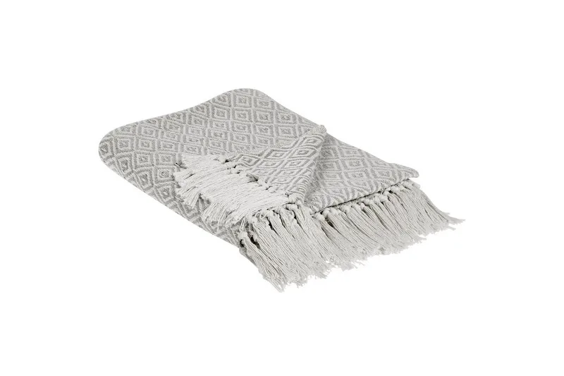 Pläd Mityal Beige/grå, Beige/grå