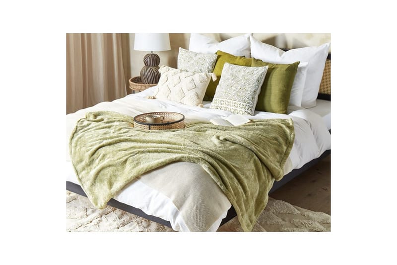 Pläd Namdu Grön - Grön - Textilier & mattor - Kuddar & plädar - Filtar & plädar