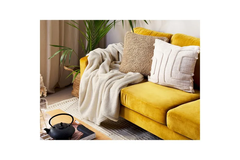 Pläd Namdu Ljusbeige - Ljusbeige - Textilier & mattor - Kuddar & plädar - Filtar & plädar