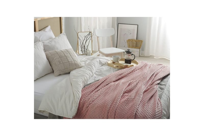 Pläd Samur Rosa, 200x220 cm - Rosa, 200x220 cm - Textilier & mattor - Kuddar & plädar - Filtar & plädar