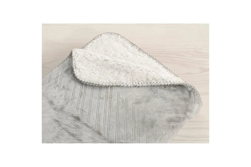 Pläd Sherpa 130 x 170 cm - Grå - Textilier & mattor - Kuddar & plädar - Filtar & plädar