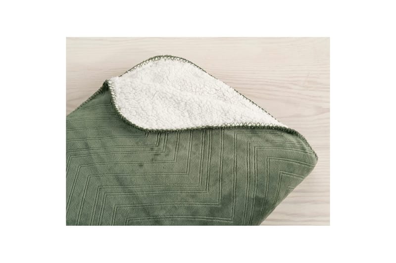 Pläd Sherpa 130 x 170 cm - Grön - Textilier & mattor - Kuddar & plädar - Filtar & plädar