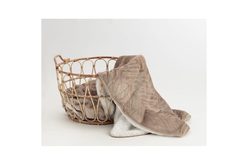 Pläd Sherpa 130 x 170 cm - Linne - Textilier & mattor - Kuddar & plädar - Filtar & plädar