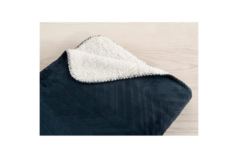Pläd Sherpa 130 x 170 cm - Marinblå - Textilier & mattor - Kuddar & plädar - Filtar & plädar