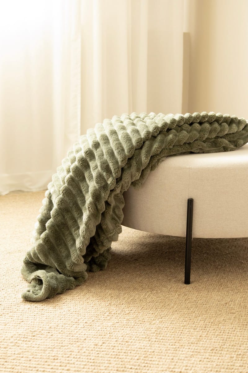 Pläd Stripe 130x170 cm - Grön - Textilier & mattor - Kuddar & plädar - Filtar & plädar