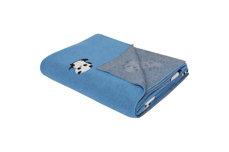 Pläd Talokan Blå/svart/vit, Blå/svart/vit