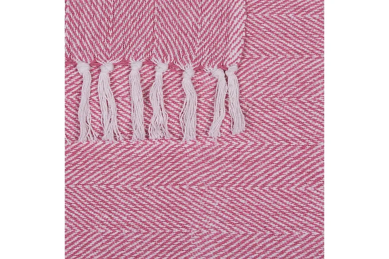 Pläd Tangier Rosa/Vit - Rosa/Vit - Textilier & mattor - Kuddar & plädar - Filtar & plädar