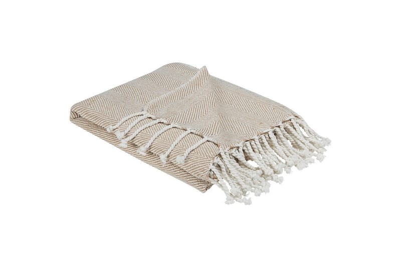 Pläd Tilmi Beige/vit - Beige/vit - Textilier & mattor - Kuddar & plädar - Filtar & plädar