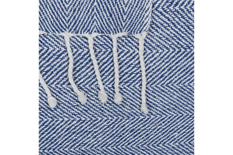 Pläd Tilmi Blå/Vit - Blå/Vit - Textilier & mattor - Kuddar & plädar - Filtar & plädar