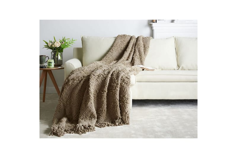 Pläd Vella Beige, 200x220 cm - Beige, 200x220 cm - Textilier & mattor - Kuddar & plädar - Filtar & plädar