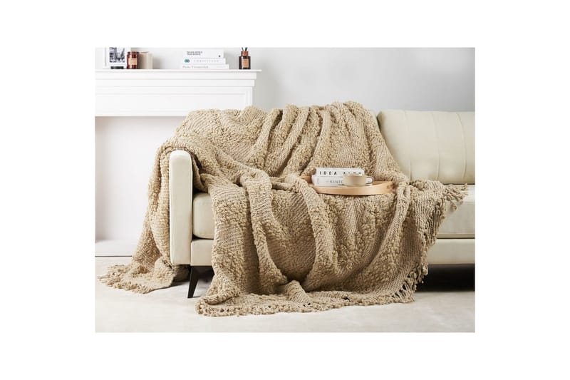 Pläd Vella Beige, 220x240 cm - Beige, 220x240 cm - Textilier & mattor - Kuddar & plädar - Filtar & plädar