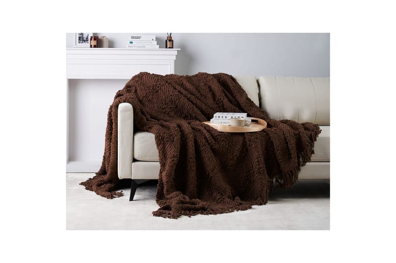 Pläd Vella Brun, 220x240 cm - Brun, 220x240 cm - Textilier & mattor - Kuddar & plädar - Filtar & plädar