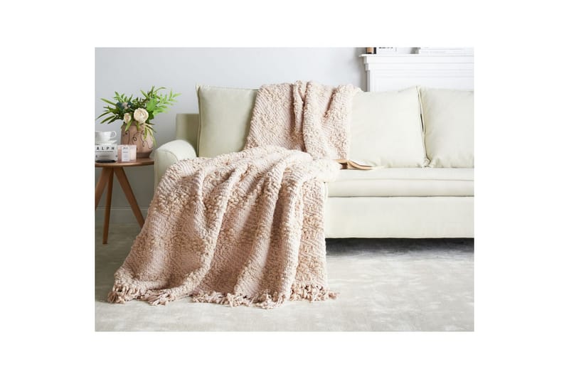 Pläd Vella Rosa, 200x220 cm - Rosa, 200x220 cm - Textilier & mattor - Kuddar & plädar - Filtar & plädar