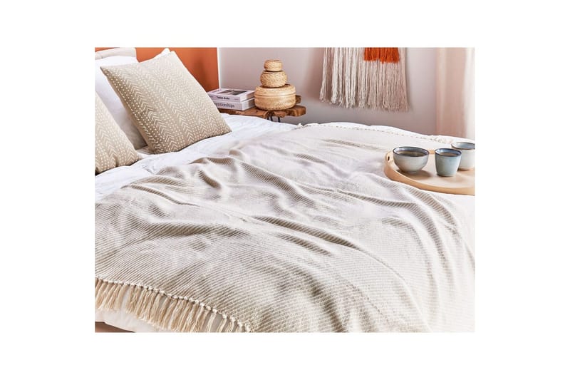Pläd Yarsa Beige - Beige - Textilier & mattor - Kuddar & plädar - Filtar & plädar