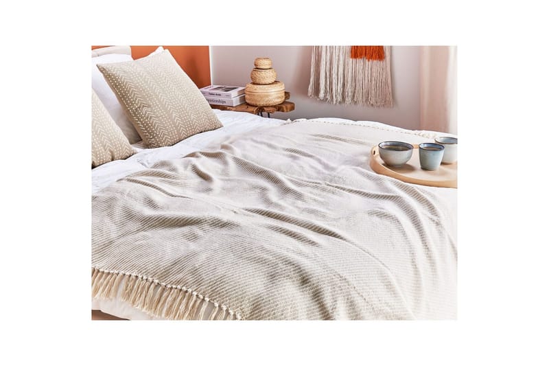 Pläd Yarsa Beige - Beige - Textilier & mattor - Kuddar & plädar - Filtar & plädar