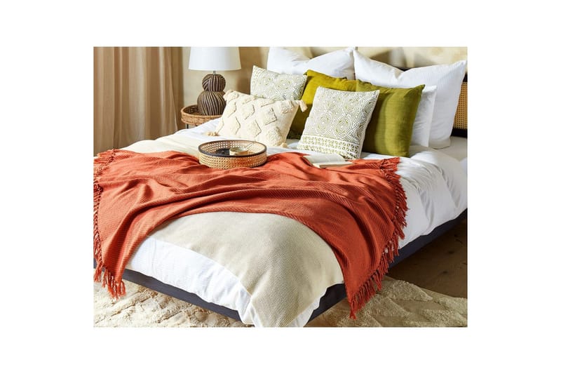 Pläd Yarsa Röd - Röd - Textilier & mattor - Kuddar & plädar - Filtar & plädar