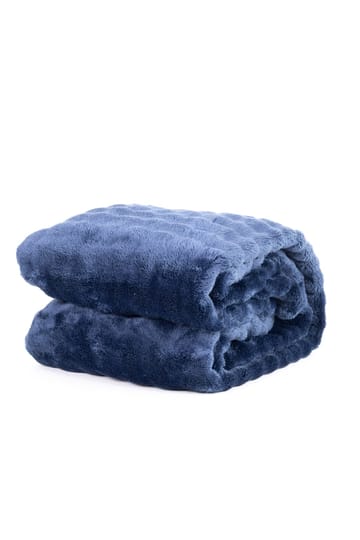 Pläd Pom Pom 130x170 cm - Navy - Textilier & mattor - Kuddar & plädar - Filtar & plädar