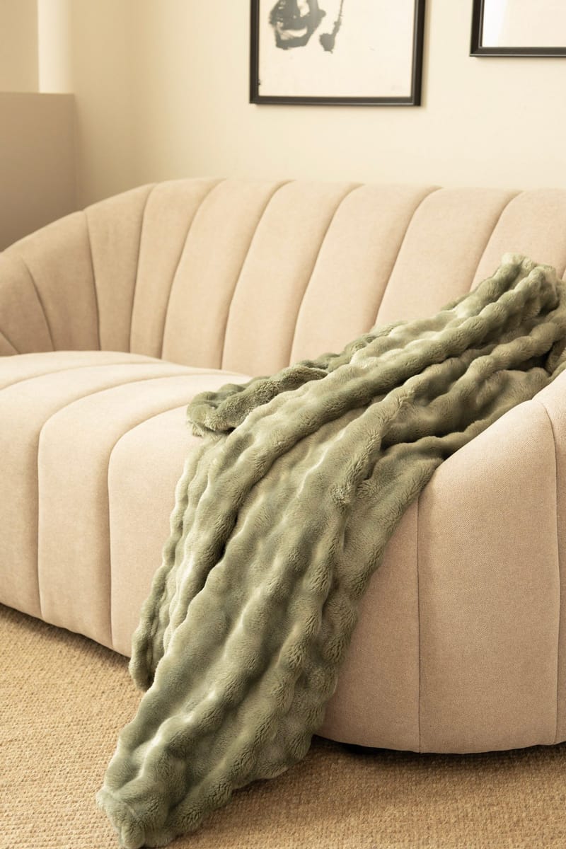 Pläd Pom Pom 130x170 cm - Green - Textilier & mattor - Kuddar & plädar - Filtar & plädar