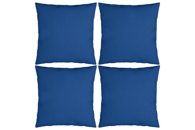 Prydnadskuddar 4 st kungsblå 40x40 cm tyg - Kuddar & plädar - Prydnadskuddar & kuddfodral