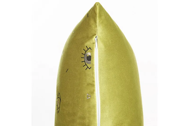 Prydnadskuddar Aeonium set om 2 Grön/Svart - Grön/Svart - Textilier & mattor - Kuddar & plädar