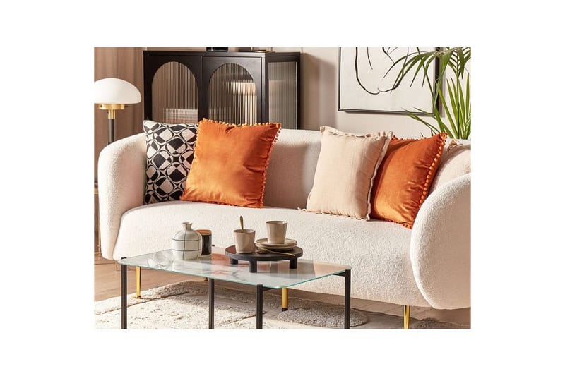 Prydnadskuddar Aerangis set om 2 Orange - Orange - Textilier & mattor - Kuddar & plädar - Utomhuskudde