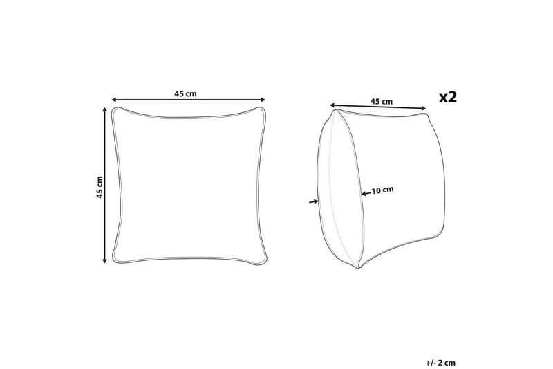 Prydnadskuddar Agastache set om 2 Gul - Gul - Textilier & mattor - Kuddar & plädar