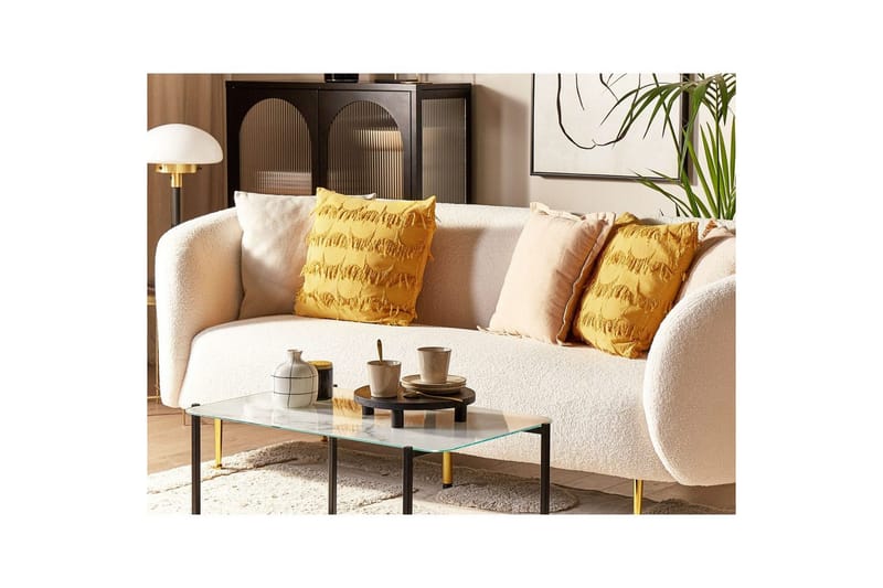 Prydnadskuddar Agastache set om 2 Gul - Gul - Textilier & mattor - Kuddar & plädar