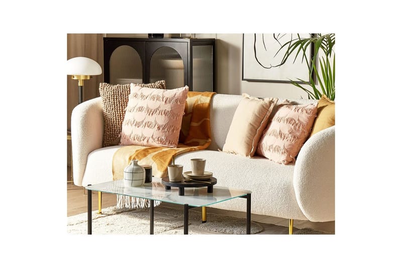 Prydnadskuddar Agastache set om 2 Rosa - Rosa - Textilier & mattor - Kuddar & plädar