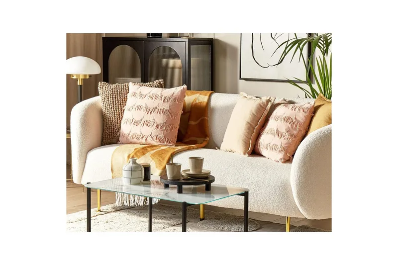 Prydnadskuddar Agastache set om 2 Rosa - Rosa - Textilier & mattor - Kuddar & plädar