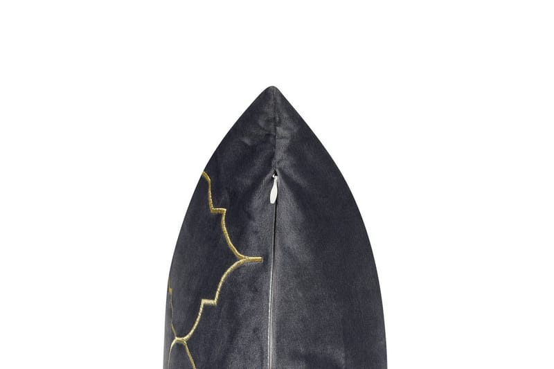 Prydnadskuddar Alyssum set om 2 Grå/guld, Sammet - Grå/guld, Sammet - Textilier & mattor - Kuddar & plädar - Utomhuskudde