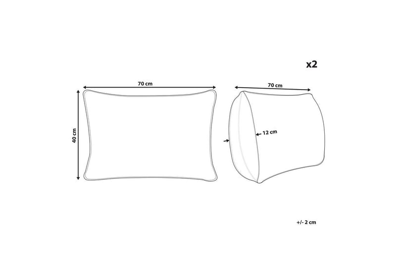 Prydnadskuddar Barja set om 2 Rektangulär - Rektangulär - Textilier & mattor - Kuddar & plädar - Utomhuskudde