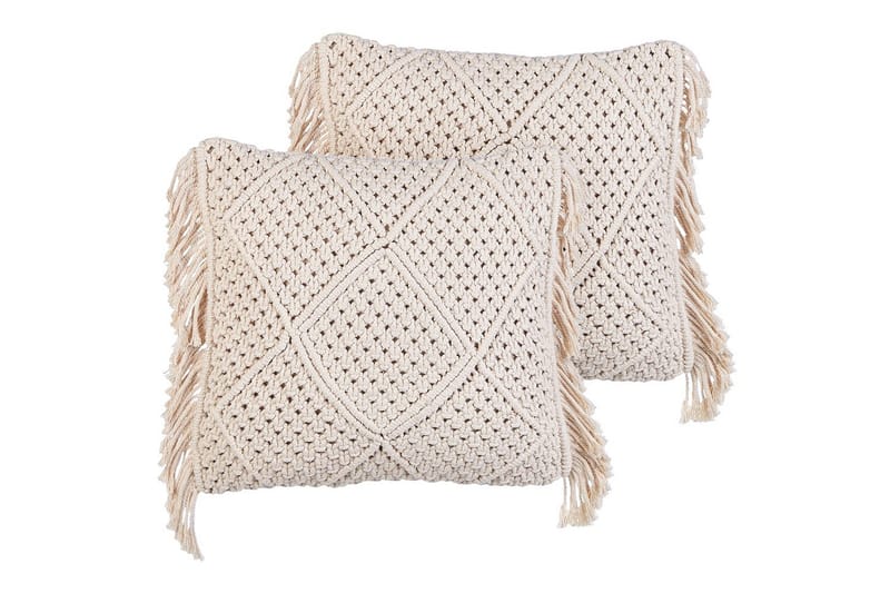Prydnadskuddar Besham set om 2 Beige - Beige - Textilier & mattor - Kuddar & plädar - Utomhuskudde