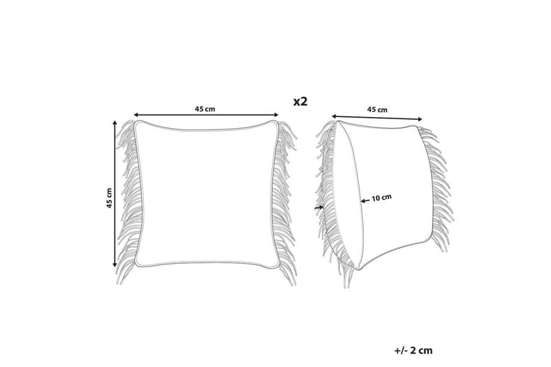 Prydnadskuddar Besham set om 2 Grå - Grå - Textilier & mattor - Kuddar & plädar - Utomhuskudde
